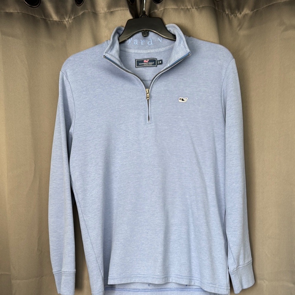 Vineyard Vines Light Blue Quarter-Zip Pullover